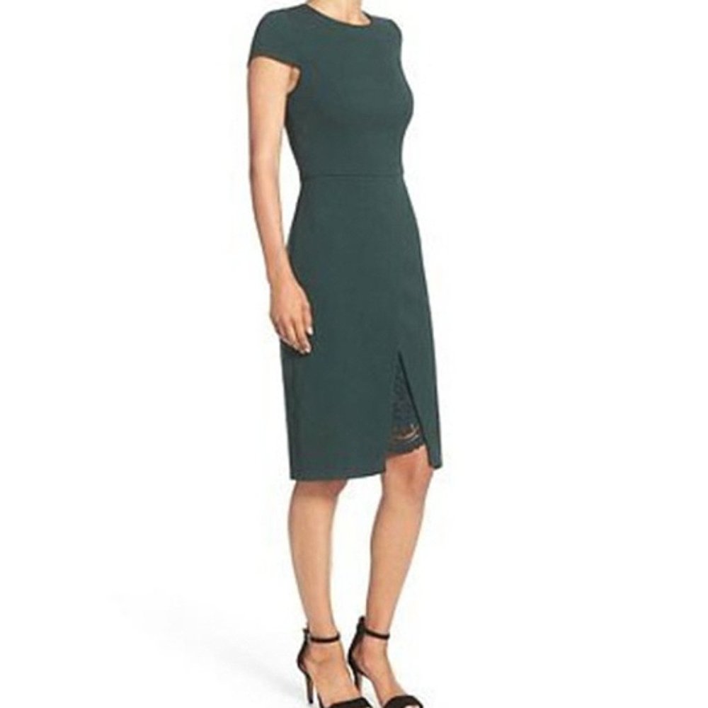 VINCE CAMUTO Green Lace Dress, NWT
